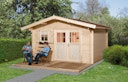 Vorschaubild Weka 45 mm Gartenhaus 136 mit Vordach (60 cm)