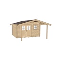 Vorschaubild Weka 45 mm Gartenhaus 136 A mit Vordach (200 cm)