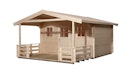 Vorschaubild Weka 28 mm Gartenhaus 110 B mit Vordach + Terrasse (200 cm)