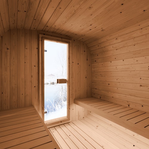 Weka Design Saunahaus Laadi 3 mit Thermoholz - 28/42 mm Weka Design Saunahaus Laadi 3 mit Thermoholz - 28/42 mm