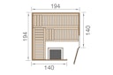 Vorschaubild Weka Elementsauna Varberg 3 - 68 mm Sparset 1 inkl. 7,5 kW Ofen mit Steuergerät