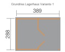 Vorschaubild Weka 20 mm Flachdachschuppen Lagerhaus 607 1