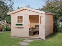 Vorschaubild Weka Gartenhaus Premium28 FT mit Vordach (20 cm) - 28 mm