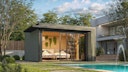 Vorschaubild Weka Design Gartenhaus Pure Garden Amberley mit Aluminium-Schiebetür - 44 mm