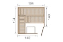 Vorschaubild Weka Elementsauna Varberg 3 Familiensauna - 68 mm