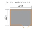 Vorschaubild Weka 20 mm Flachdachschuppen Lagerhaus 607 4
