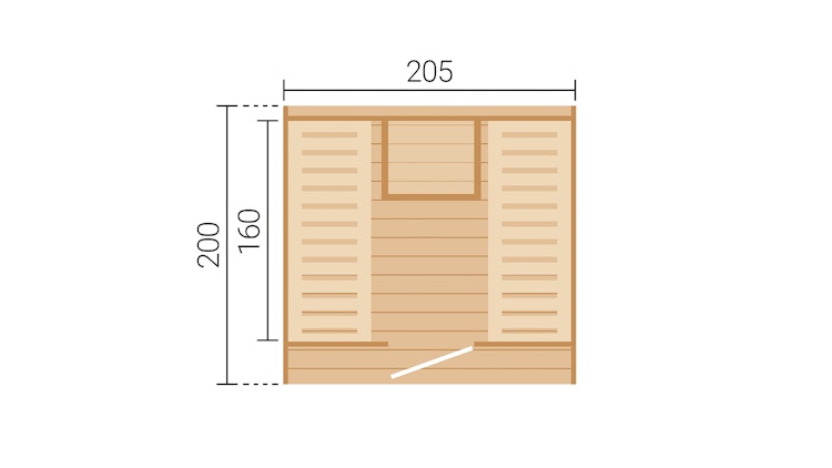 Weka Design Saunahaus Laadi 2 mit Thermoholz - 28/42 mm Weka Design Saunahaus Laadi 2 mit Thermoholz - 28/42 mm
