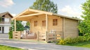 Vorschaubild Weka 45 mm Gartenhaus 135 B mit Vordach +Terrasse