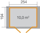 Vorschaubild Weka 19 mm Gartenhaus 316 - Doppeltür