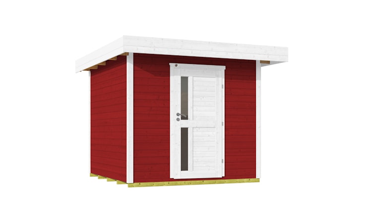 Weka Gartenhaus Designhaus 172 mit Vordach (50 cm) und Design-Einzeltüre
