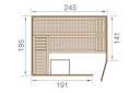 Vorschaubild Weka Premium Massivholzsauna Turku 3 Familiensauna - 45 mm