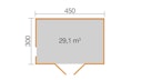 Vorschaubild Design Gartenhaus P 285 mit Panorama-Glastüren - 28 mm
