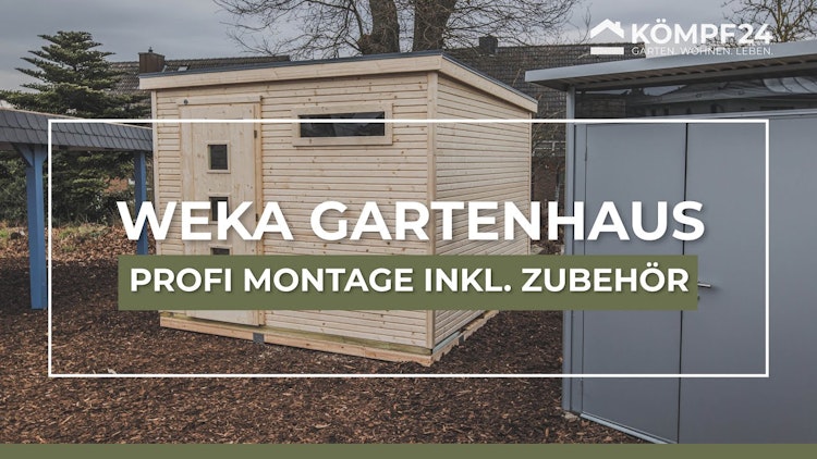 Weka Designhaus 126 B+  inkl. 300 cm Anbau und extra hoher Tür - 28 mm Weka Designhaus 126 B+  inkl. 300 cm Anbau und extra hoher Tür - 28 mm